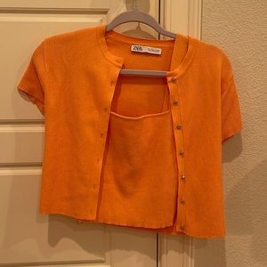 Zara orange top SET